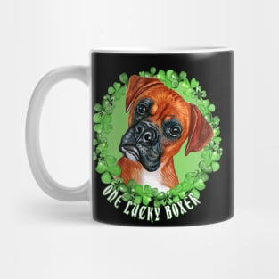 One Lucky Boxer Funny St. Patrick Dog Mug